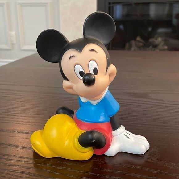Disney Other - Mickey Mouse Coin Bank, Vintage Mickey Piggy Bank, Walt Disney Plastic Coin Bank
